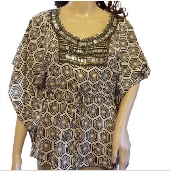 Francesca's Collections Tops - NWT Francesca's Miami Beaded Poncho Top